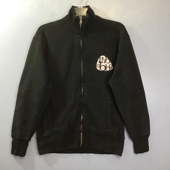 J. America Black Zip Front Hoodie RNB BBQ Pig - Picture 1 of 4